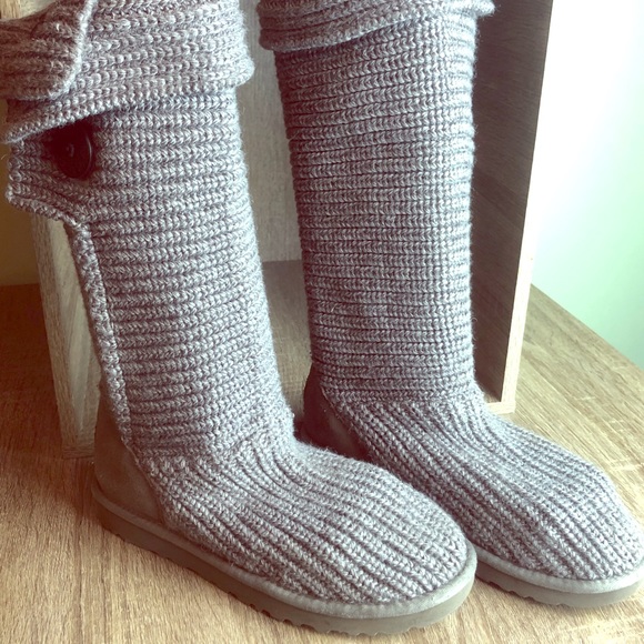 UGG Shoes - Ugg classic cardy 2 sweater boots size 8 grey